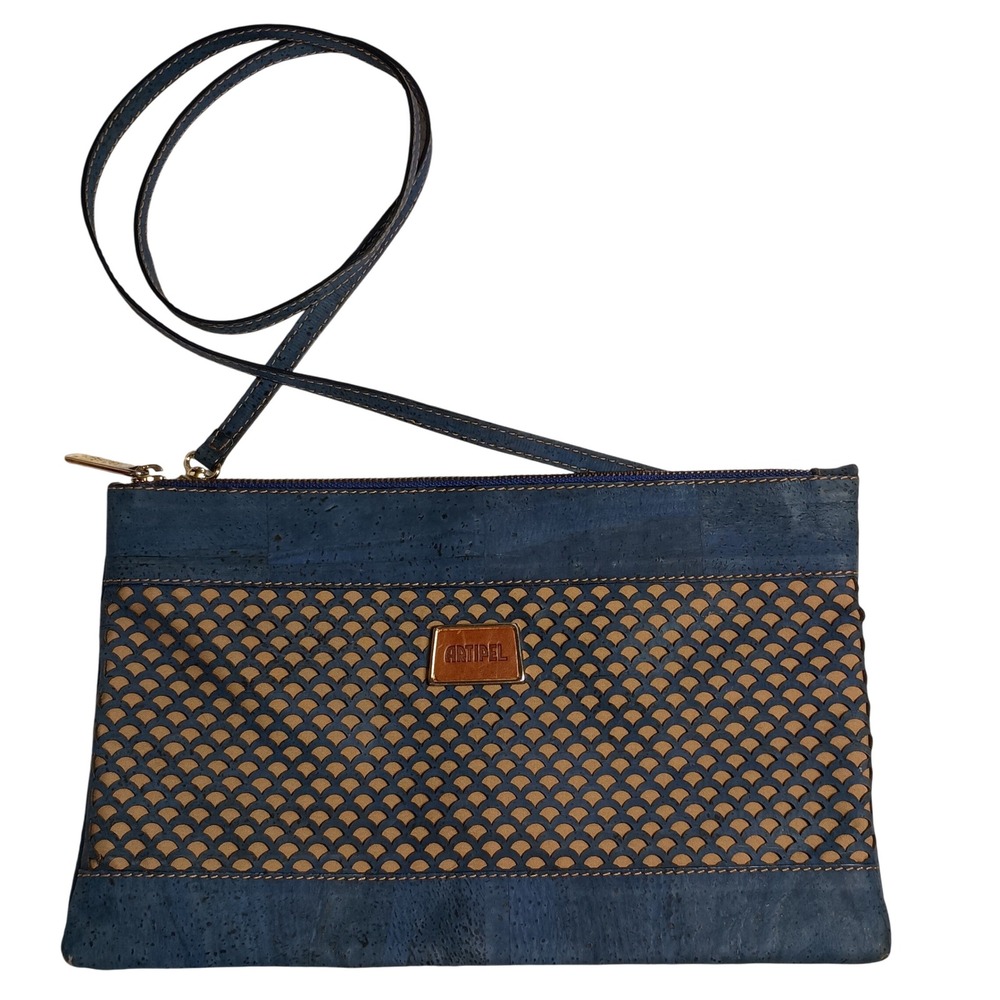 Artipel‎ Cork Blue and Tan Clutch SKUCH072